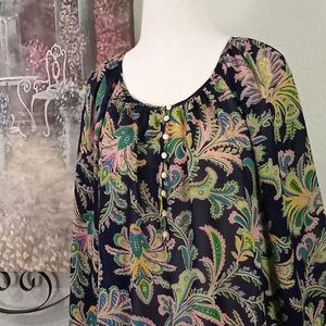 Chaps Long Sleeve Blouse